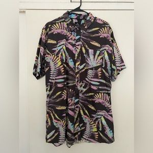 Rip Curl Surf Craft Mens Aloha Button Up Shirt XXL Hawaiian.